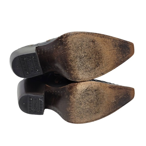 Corral Studded Inlay Leather Pointed Toe Western Cowboy Boots Country Size 7.5 M - Picture 7 of 10